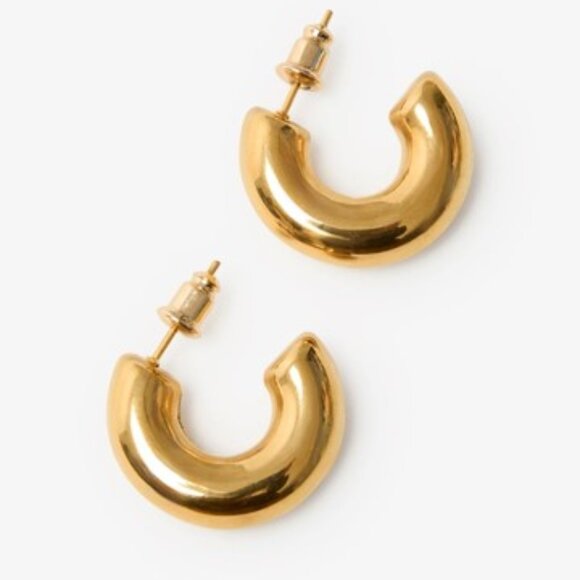 Marcella NYC Yona Gold Hoops - Picture 8 of 10